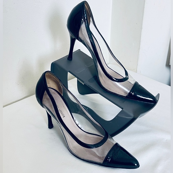Giorgio Armani Black Patent Leather and PVC Stiletto Heel Size 38 (8)) - Picture 13 of 13
